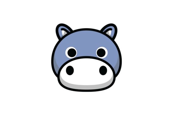 Download Cute Hippo Illustration - Hippo Collection