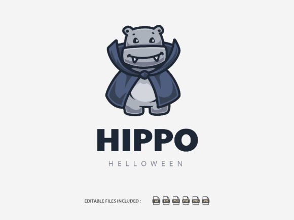 Download Halloween Hippo Illustration Logo - Hippo Collection
