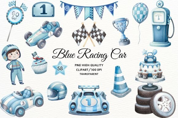 Download Watercolor Race Car Clipart 58 PNG - Watercolor Collection