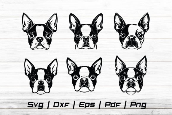 Download Boston Terrier Dog Head Svg Pet Cut File - Dog Collection