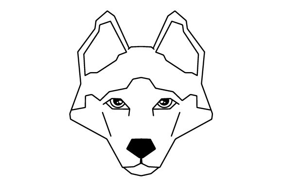 Download Polygon Dog Head Line Art - Dog Collection