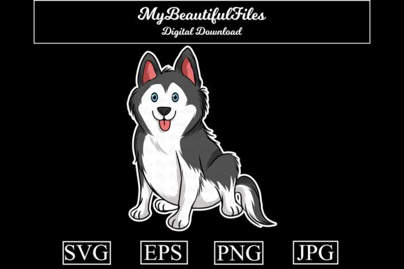 Download Siberian Husky Dog Cartoon - Dog Collection