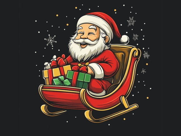 Download Santa Snowmobile Christmas Vector Art - Christmas vector Collection