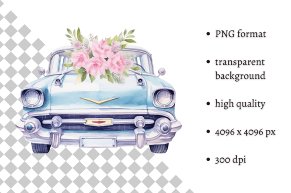 Download Watercolor Wedding Car Clipart - Watercolor Collection