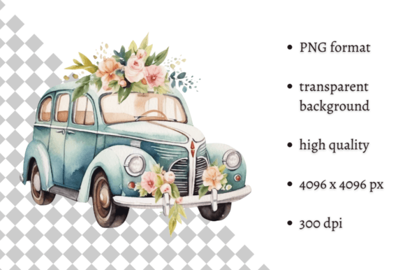 Download Watercolor Wedding Car Clipart - Watercolor Collection