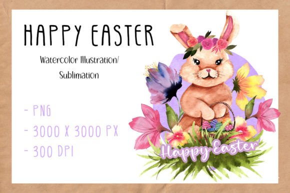 Download Happy Easter Watercolor Sublimation - Watercolor Collection