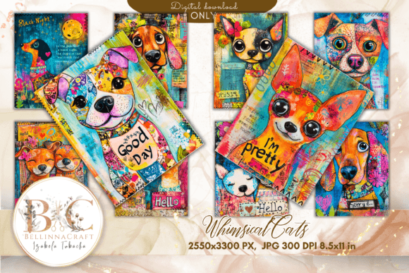Download Whimsical Dogs Colorful Background Image - Dog Collection