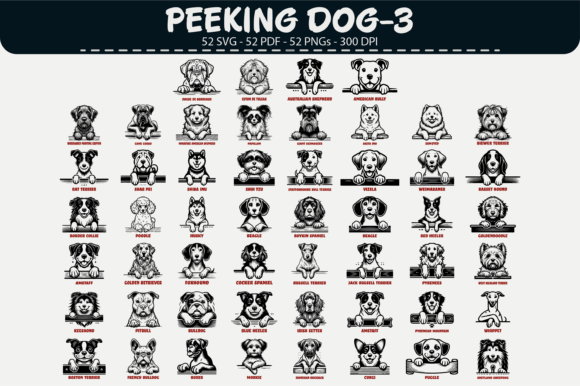Download Peeking Dog Vector Clipart – 52 Designs - Dog Collection